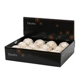 Gedecoreerde kerstbal ø8cm | foam | parel