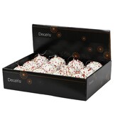 Gedecoreerde kerstbal ø8cm | foam | wit/rood