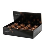 Gedecoreerde kerstbal ø8cm | foam | espresso