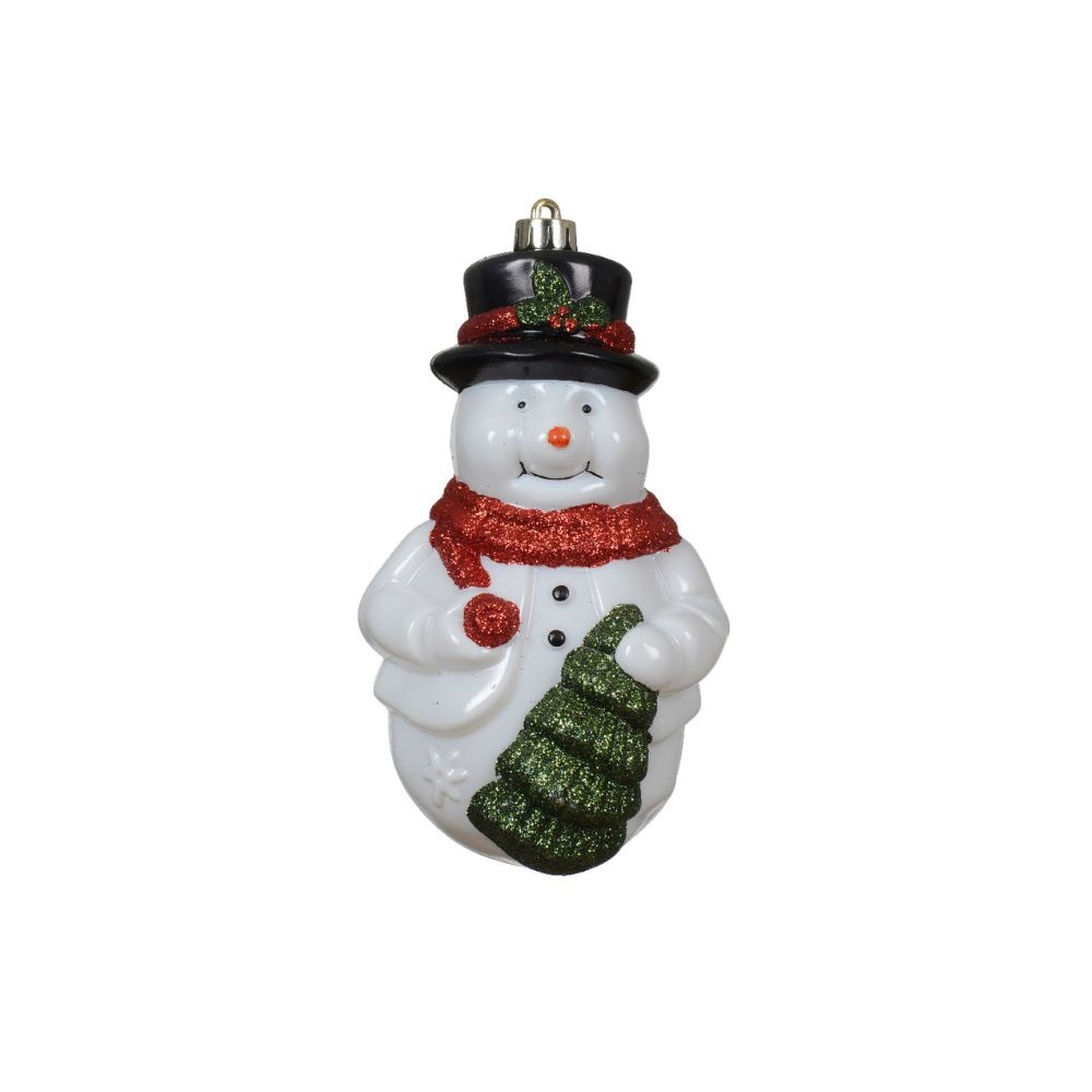 Kersthanger sneeuwpop | kunststof | wit | 16,5cm