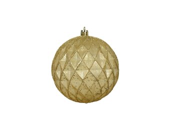 Kerstbal | kunststof/onbreekbaar | antiek goud | 10cm