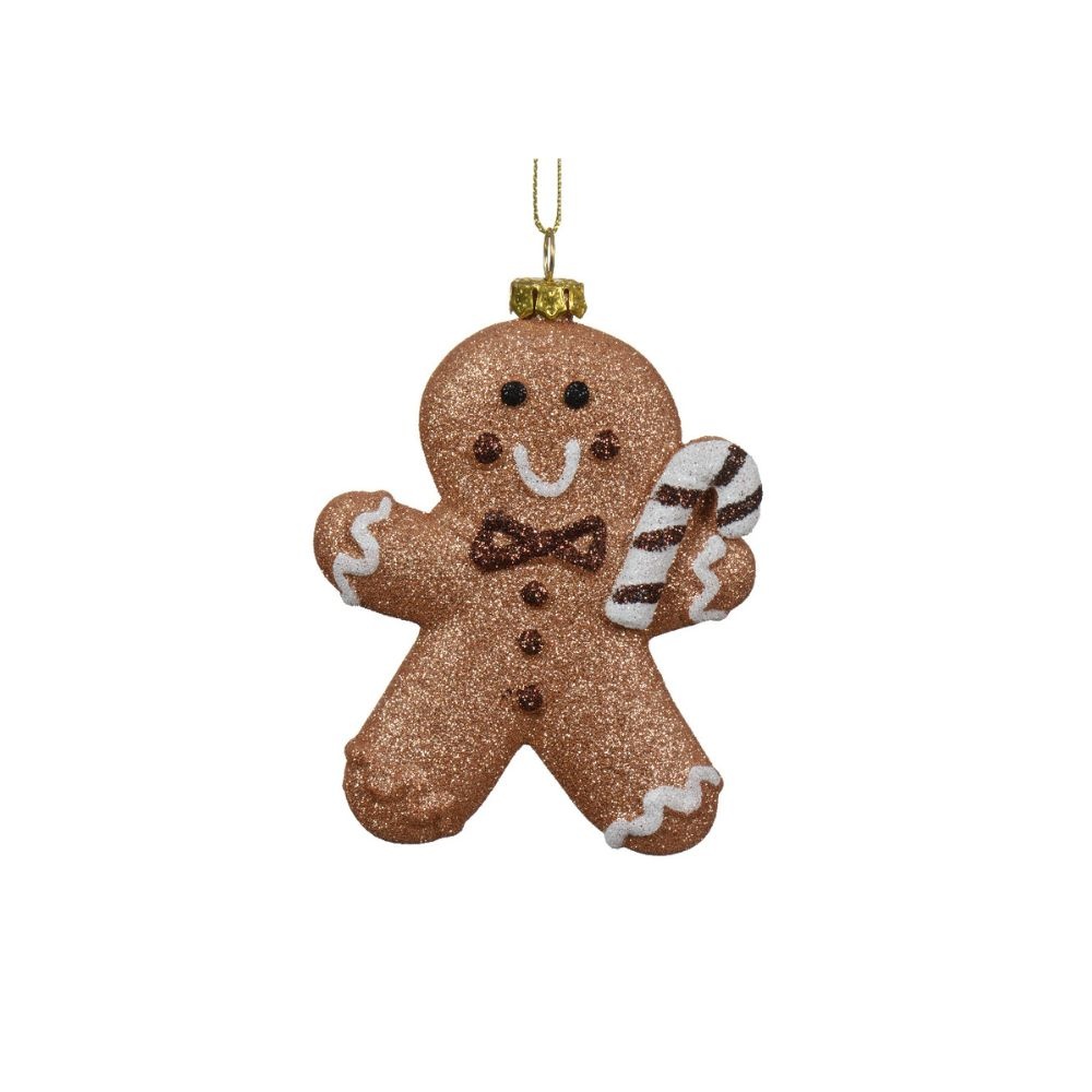 Kersthanger peperkoek | kunststof/onbreekbaar | bruin | 10cm