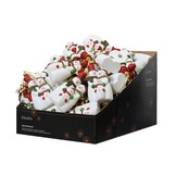 Kersthanger sneeuwpop familie | kunststof | wit | 9,5cm