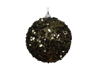 Gedecoreerde kerstbal ø10cm | foam | Rozemarijn