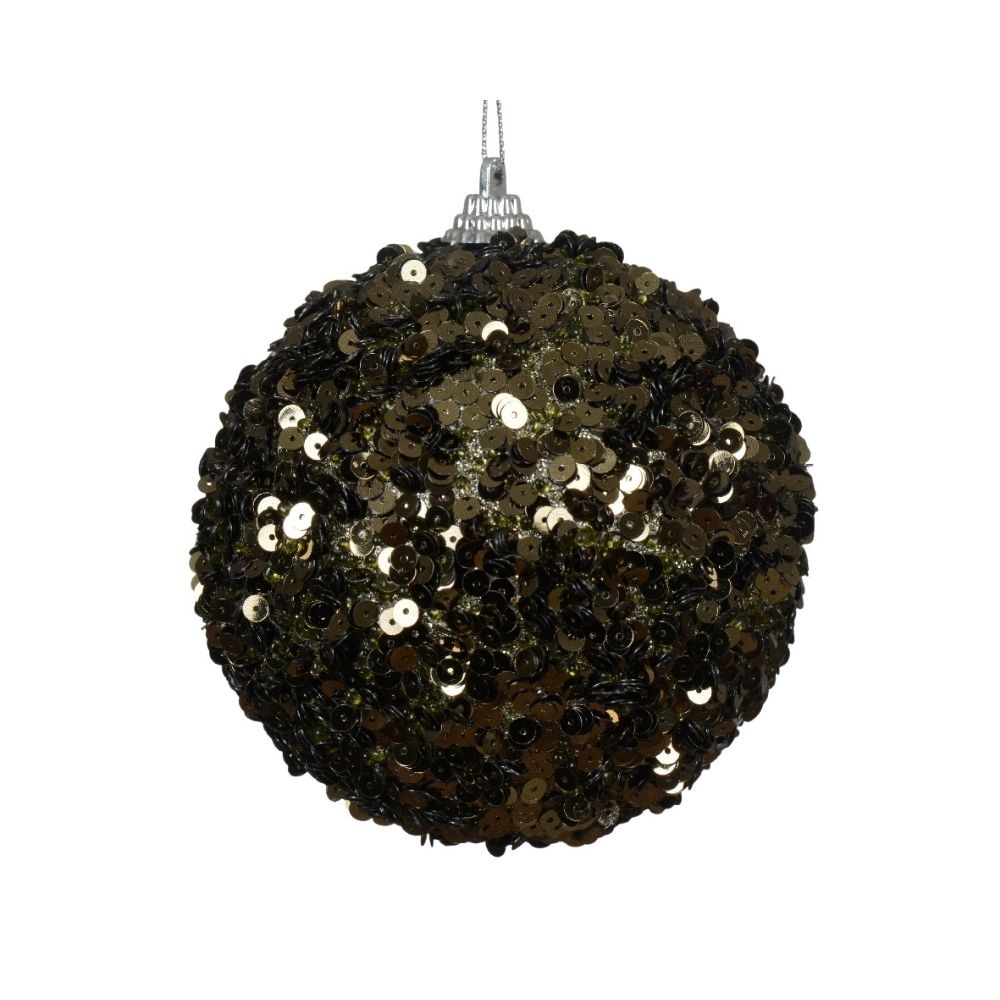 Gedecoreerde kerstbal ø10cm | foam | Rozemarijn