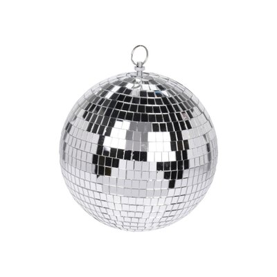 Kerstbal | spiegelend | zilver | 12cm