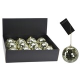 Kerstbal | spiegelend | champagne goud | 8cm