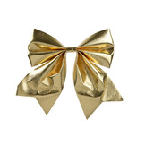 Kerststrik | polyester | goud/glanzend | 24cm