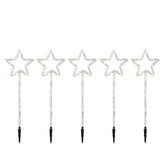 LED tuinsteker van acryl | geschikt voor buiten | transparant/warm wit