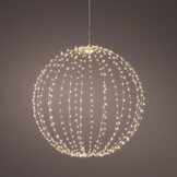 Metalen bal met LED lampjes | geschikt voor buiten | wit/warm wit | 58cm