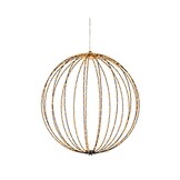 Metalen bal met LED lampjes | geschikt voor buiten | zwart/ klassiek warm | 58cm