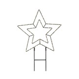 Metalen ster met LED lampjes | geschikt voor buiten | zwart | warm wit | 38cm