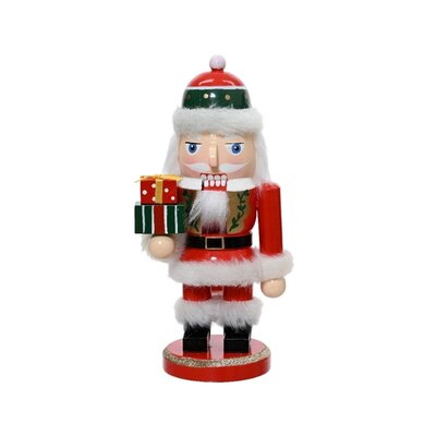 Kerst notenkraker | vurenhout FSC 100% | rood | 23cm