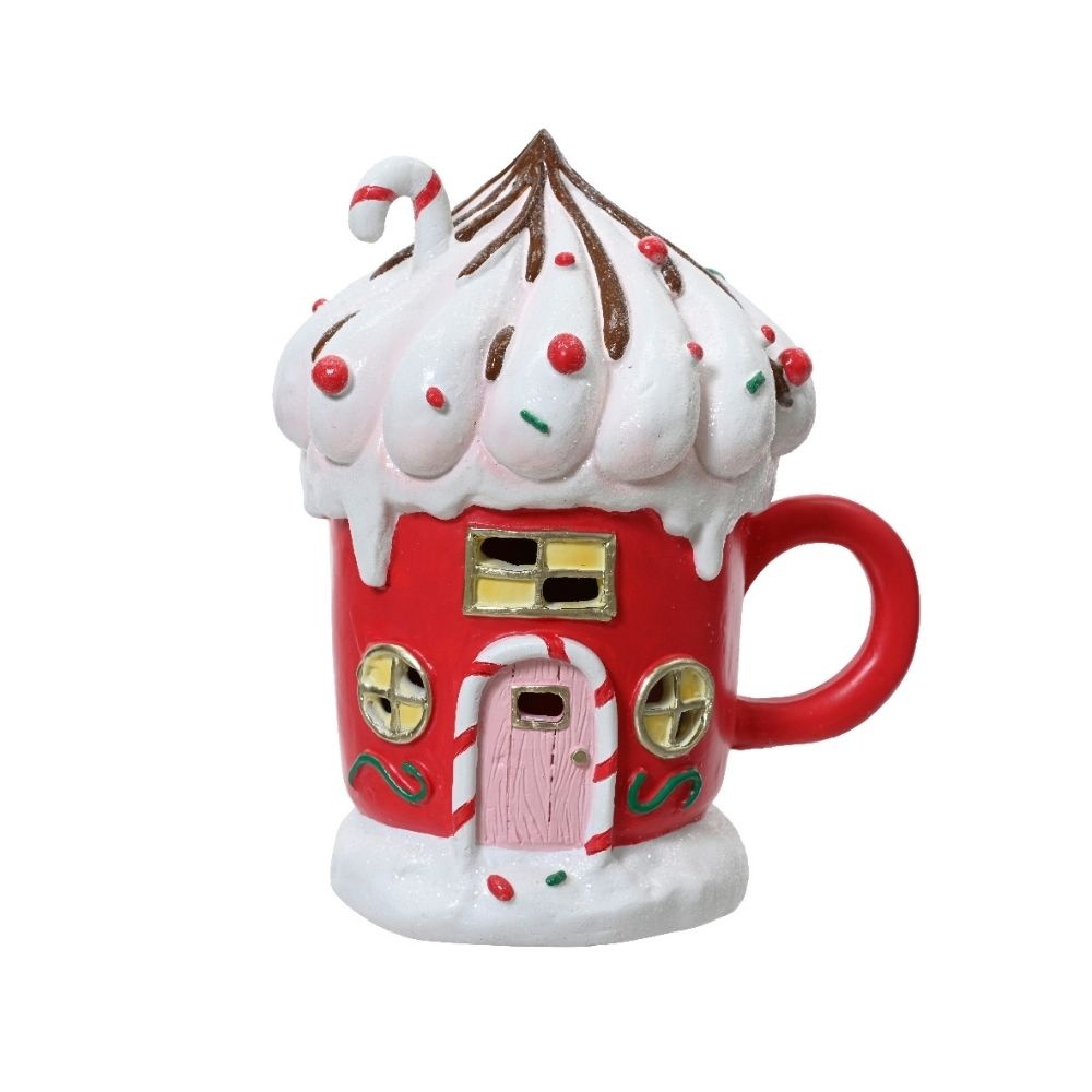 Cake kersthuisje | kerstdecoratie | porselein | 18,5cm