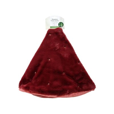 Kerstboomrok bordeaux | polyester | 90cm