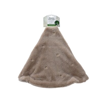 Kerstboomrok taupe | polyester | 20cm