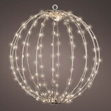 Metalen bal met LED lampjes | geschikt voor buiten | wit/warm wit | 38cm