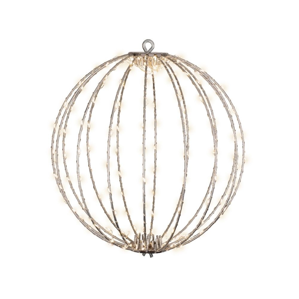 Metalen bal met LED lampjes | geschikt voor buiten | wit/warm wit | 38cm