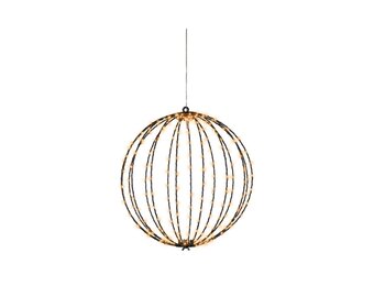 Metalen frame met LED lampjes | geschikt voor buiten | zwart/klassiek warm | 38cm