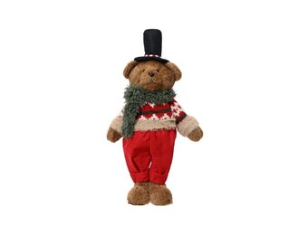 Knufflebeertje bruin met zwarte hoed | 37cm