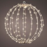 Metalen frame met LED lampjes | geschikt voor buiten | wit | warm wit | 28cm