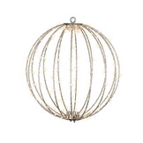 Metalen frame met LED lampjes | geschikt voor buiten | wit | warm wit | 28cm