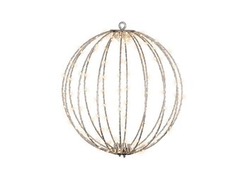 Metalen frame met LED lampjes | geschikt voor buiten | wit | warm wit | 28cm