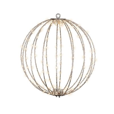 Metalen frame met LED lampjes | geschikt voor buiten | wit | warm wit | 28cm