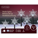 LED tuinsteker set van 5 | geschikt voor buiten | zwart/koel wit