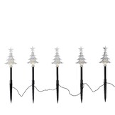 LED tuinsteker set van 5 | geschikt voor buiten | zwart/warm wit