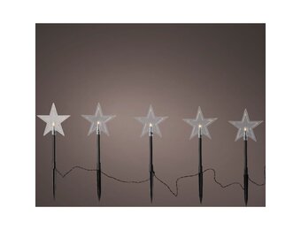 Sterren tuinsteker set van 5 met LED verlichting | 120cm