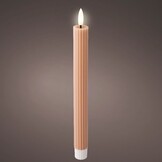 LED dinerkaars set van 2  | wax | lichtroze/warm wit | ø2,2x24,5cm