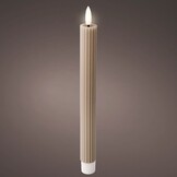 LED dinerkaars set van 2 | wax | lichtgrijs/warm wit | ø2,2x24,5cm