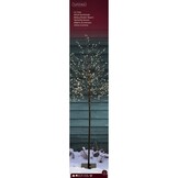 Metalen kerstboom met LED lampjes | geschikt voor buiten | zwart/warm wit | 150cm