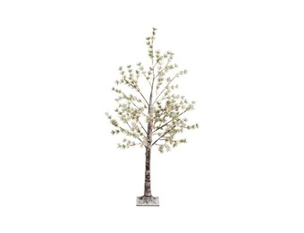 Boom met LED lampjes voor buiten | plastic | groen | warm wit | 150cm