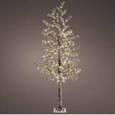 Boom met LED lampjes voor buiten | plastic | groen | warm wit | 180cm