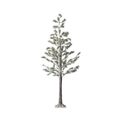 Boom met LED lampjes voor buiten | plastic | groen | warm wit | 210cm