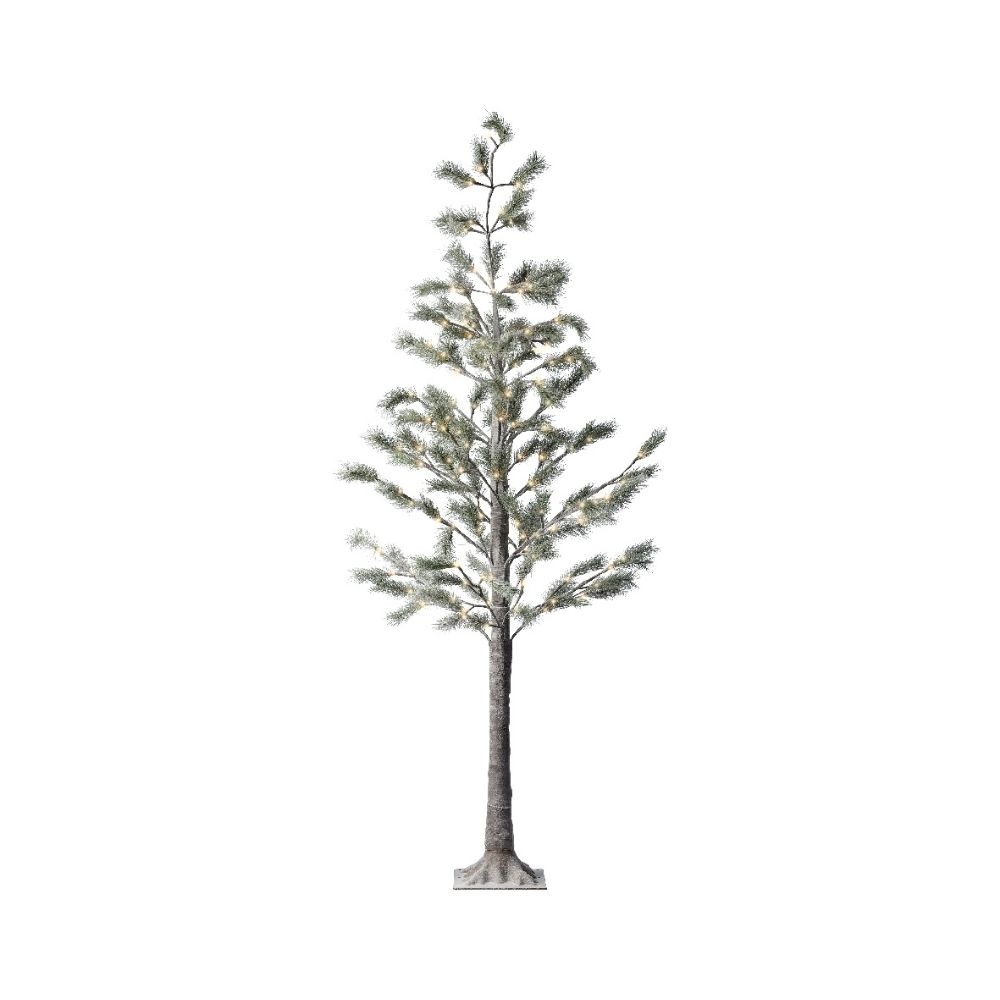 Boom met LED lampjes voor buiten | plastic | groen | warm wit | 210cm