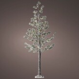 Boom met LED lampjes voor buiten | plastic | groen | warm wit | 210cm