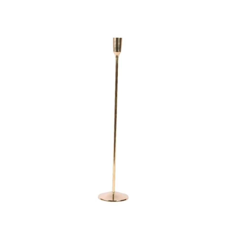 Kandelaar voor LED-kaarsen van ø2,2cm | traditioneel goud | 46 cm