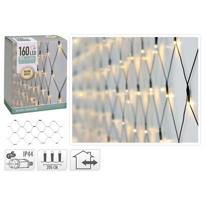 Netverlichting | 160 LED lampjes | warm wit | 200x100cm