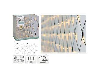 Netverlichting | 320 LED lampjes | warm wit | 300x150cm