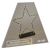Kerst ster op voet met LED lampjes | 40cm