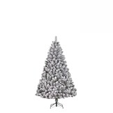 Charlton kunstkerstboom 155xø91cm | wit/met sneeuw