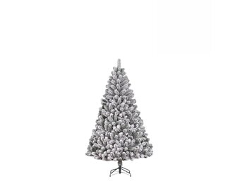 Charlton kunstkerstboom 155xø91cm | wit/met sneeuw
