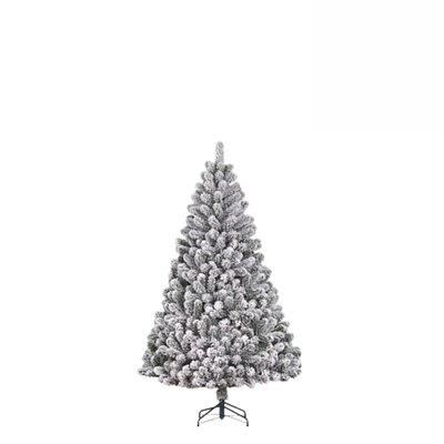 Charlton kunstkerstboom 155xø91cm | wit/met sneeuw