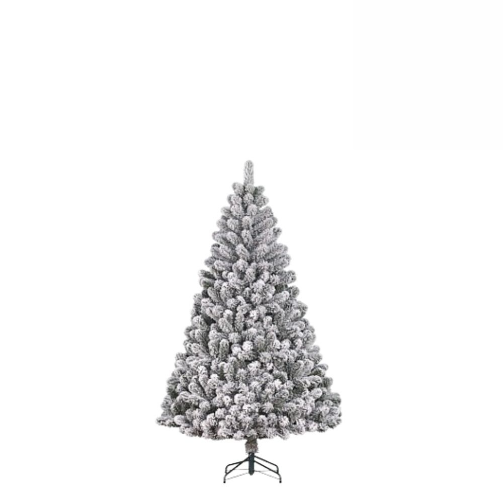 Charlton kunstkerstboom 155xø91cm | wit/met sneeuw