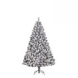 Charlton kunstkerstboom 185xø115cm | wit/met sneeuw