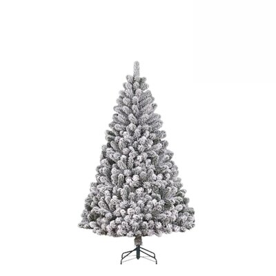 Charlton kunstkerstboom 185xø115cm | wit/met sneeuw