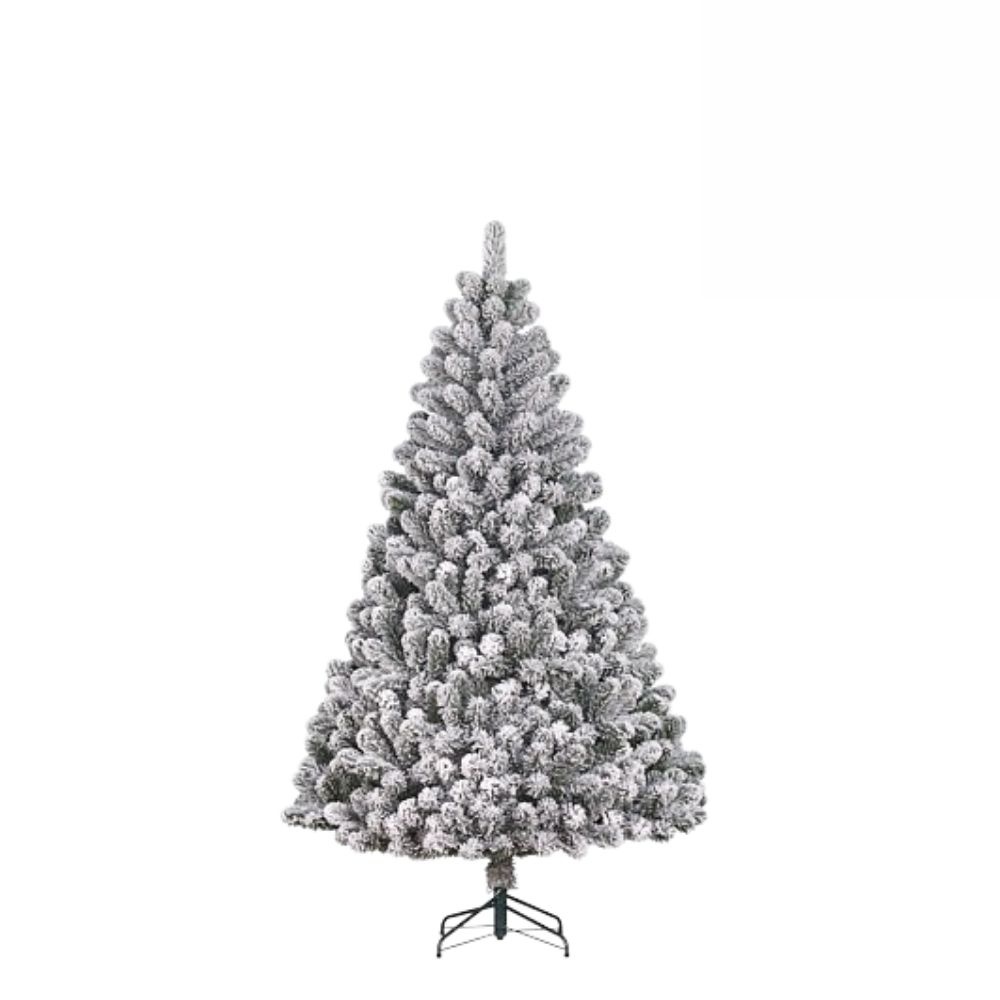 Charlton kunstkerstboom 185xø115cm | wit/met sneeuw